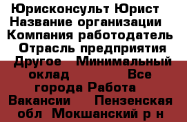 Юрисконсульт/Юрист › Название организации ­ Компания-работодатель › Отрасль предприятия ­ Другое › Минимальный оклад ­ 15 000 - Все города Работа » Вакансии   . Пензенская обл.,Мокшанский р-н